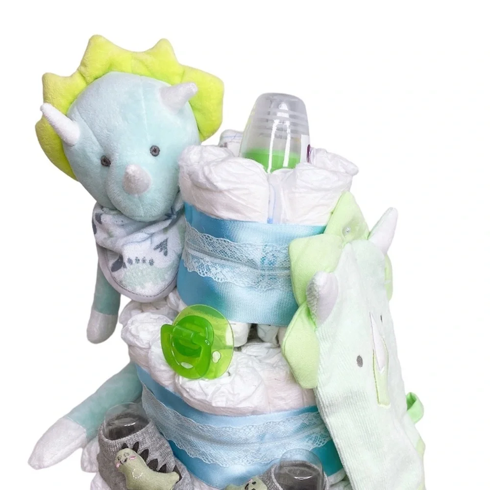 Dinosaur Diaper Cake. Baby Shower Gift